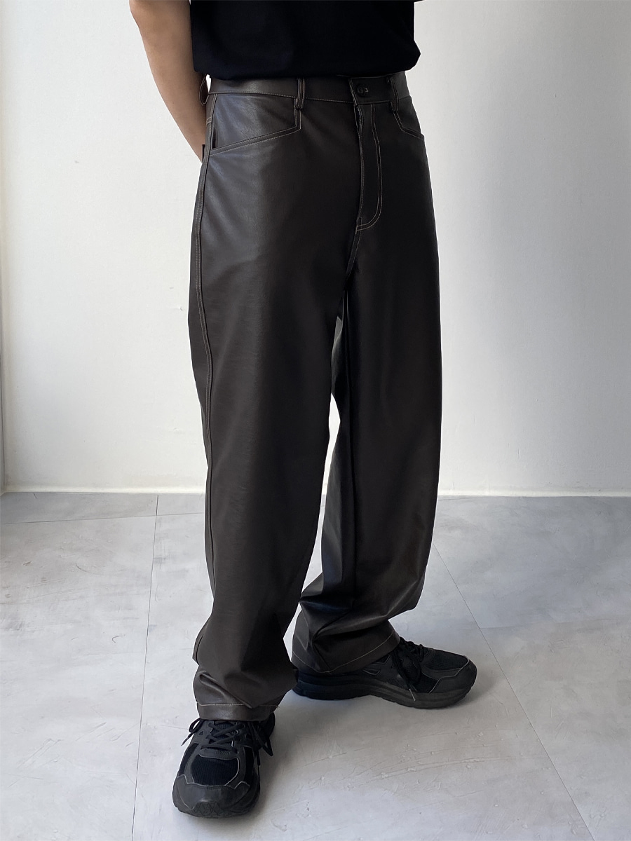 [MD추천] Subtle Stitch Leather Pants
