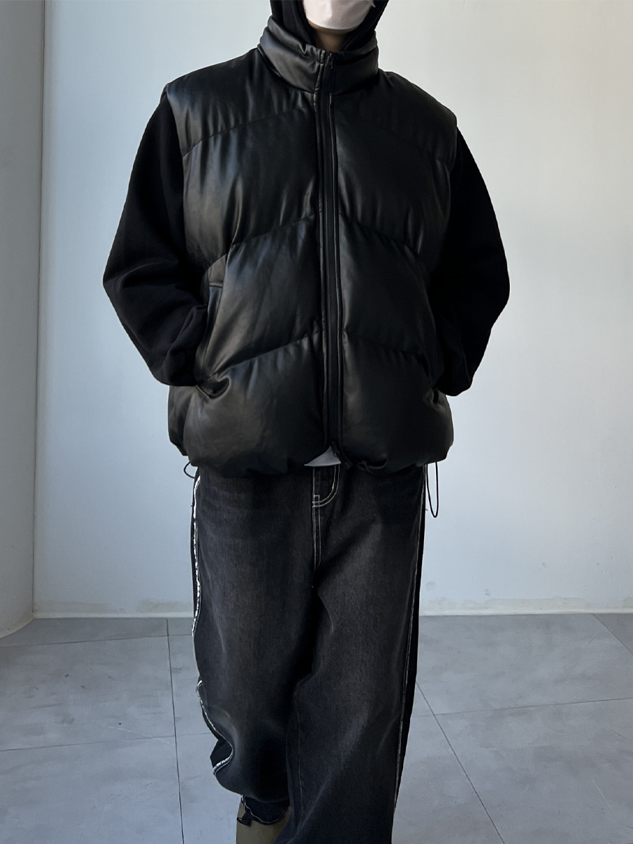 Leather Padding Vest (black)