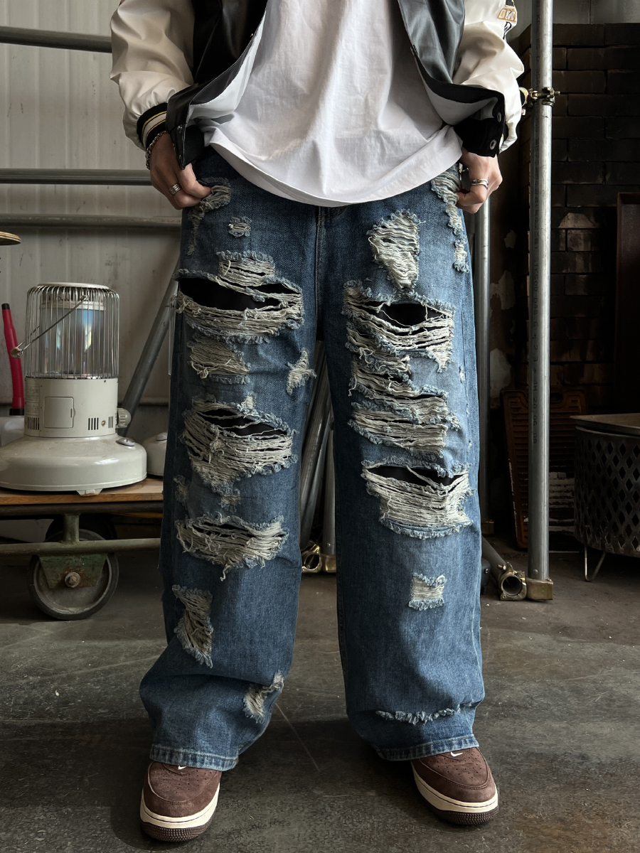 Vintage Badly Ruined Jeans (1color)