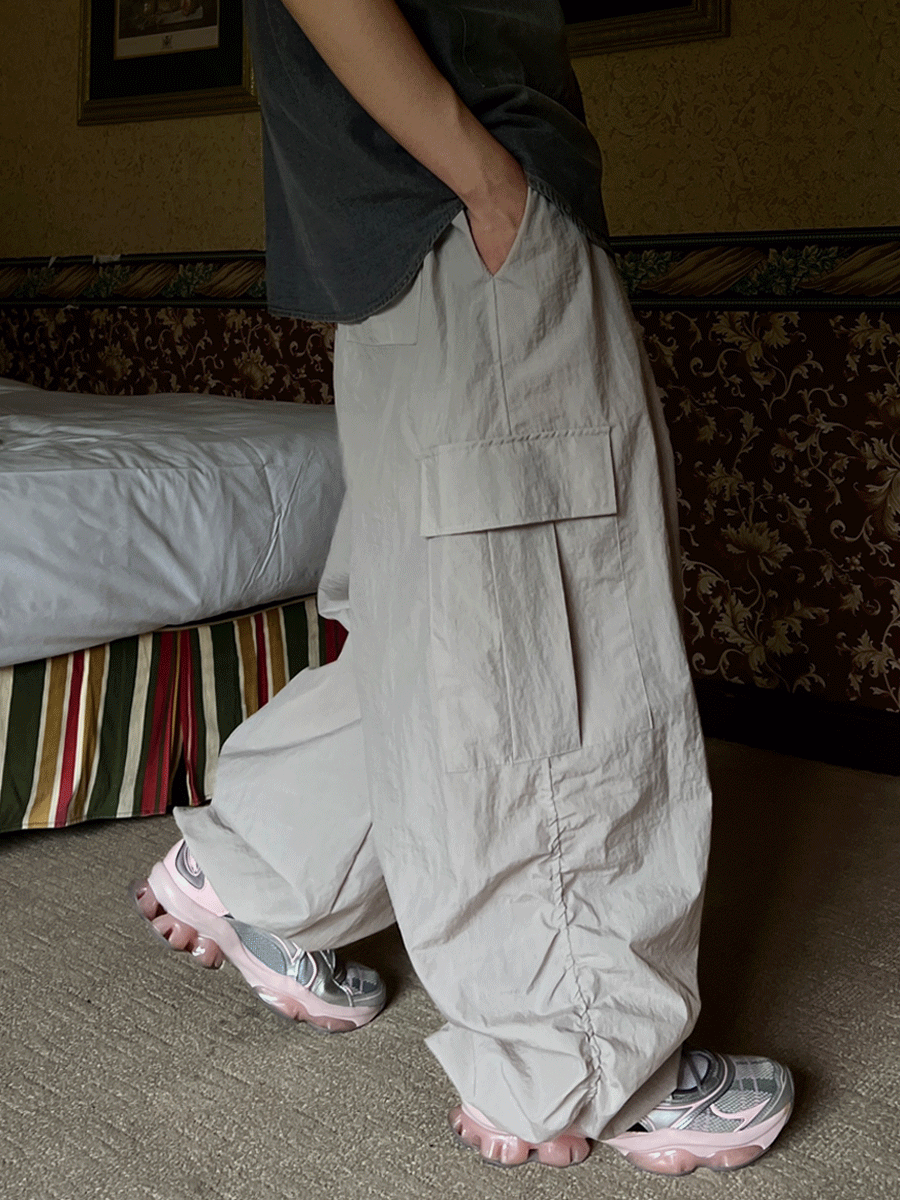 [추천] OG Nylon Shirring Cargo Pants (3color)