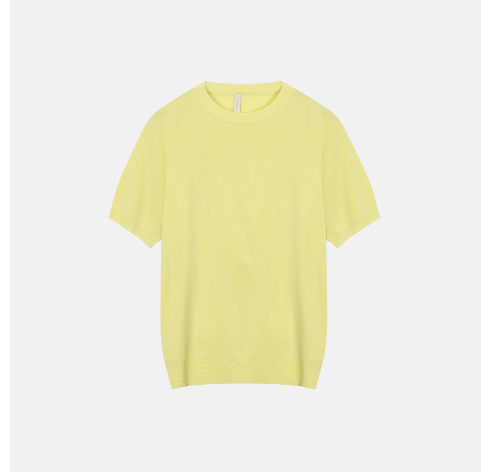 반팔 티셔츠 옐로우 색상 이미지-S2L101