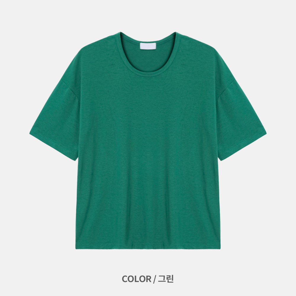 반팔 티셔츠 그린 색상 이미지-S1L30