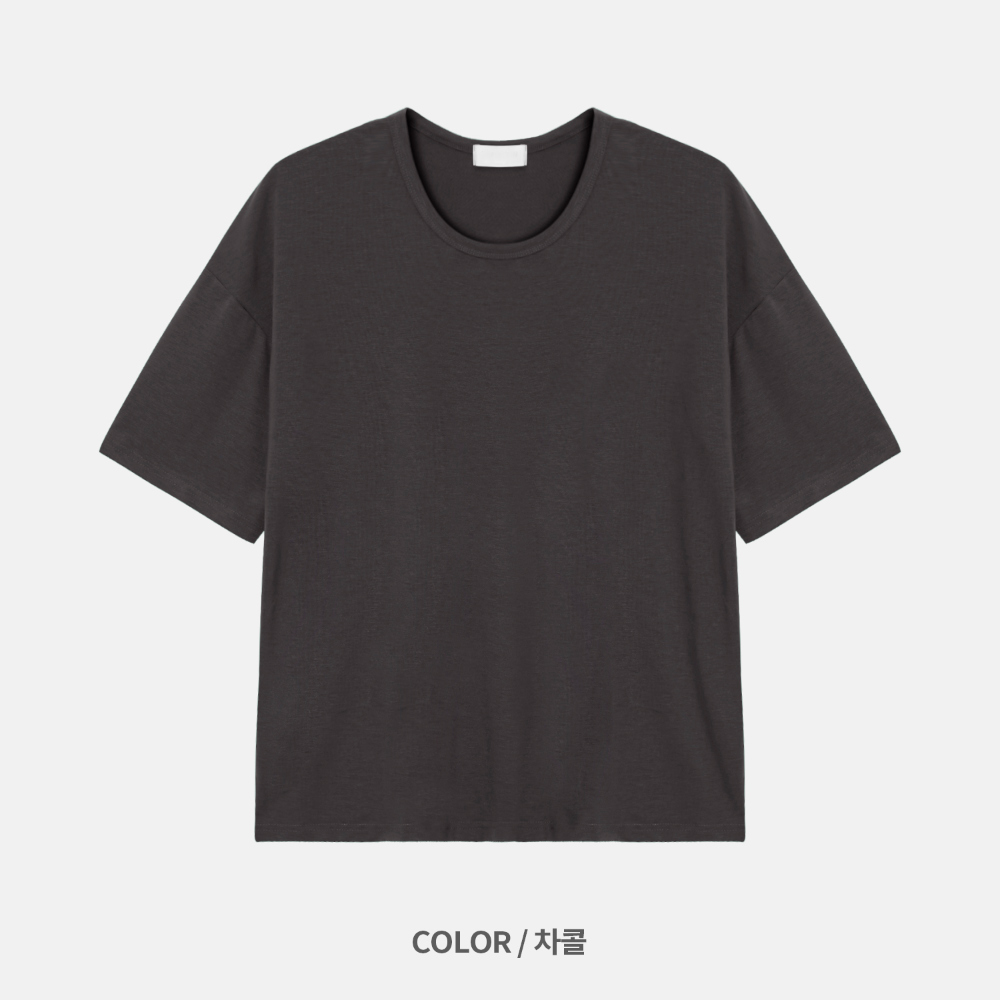 반팔 티셔츠 코코아 색상 이미지-S1L28